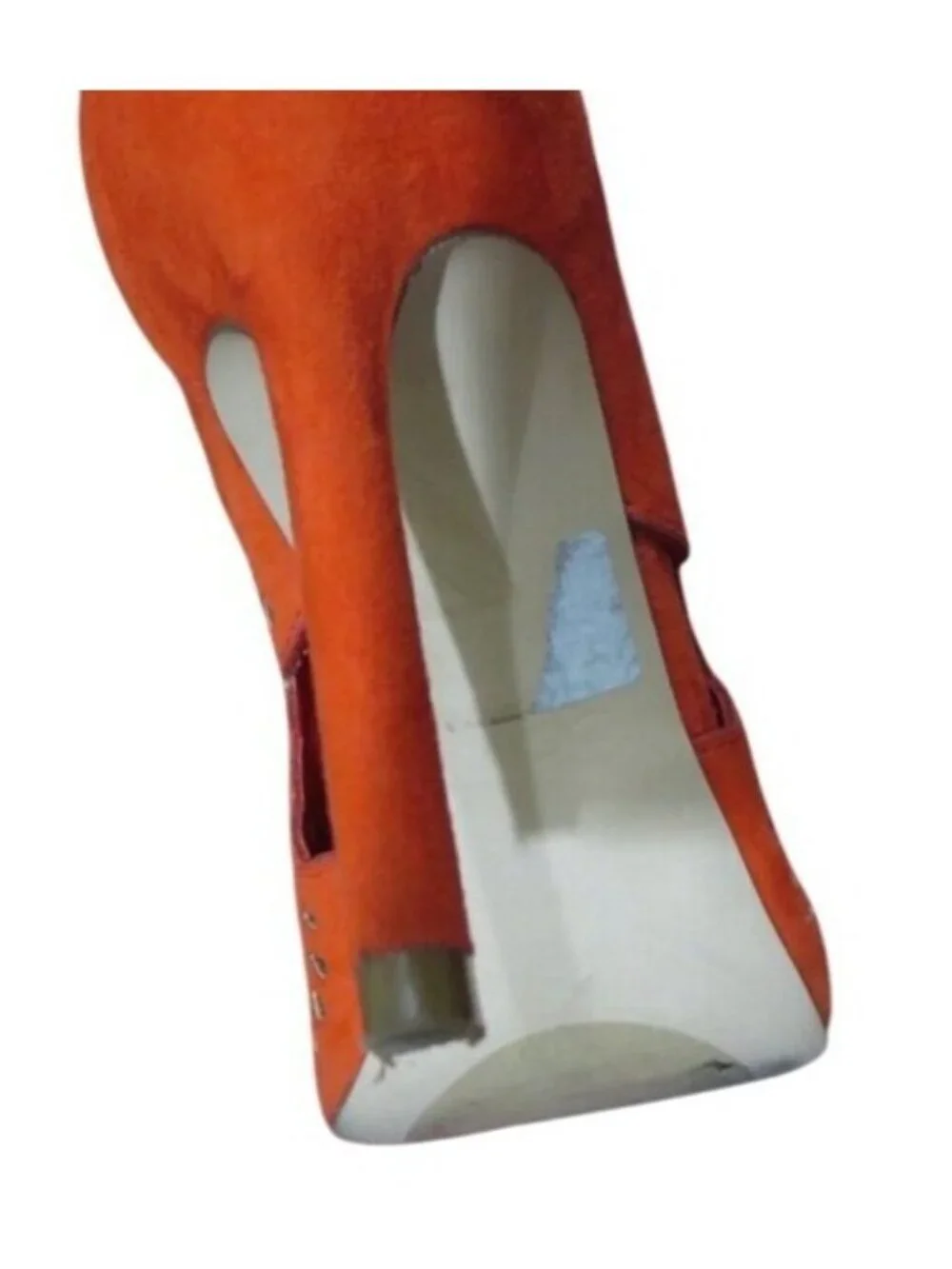 Aldo Ralidien Red Vegan Leather perforated peep toe booties heeled ankle boots